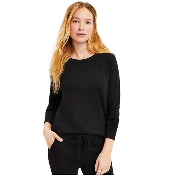 Lou & Grey Tops - NEW Lou & Grey Signaturesoft Sweatshirt Black Cozy Soft Size:  Women's XS